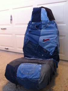 blue jean seat cover